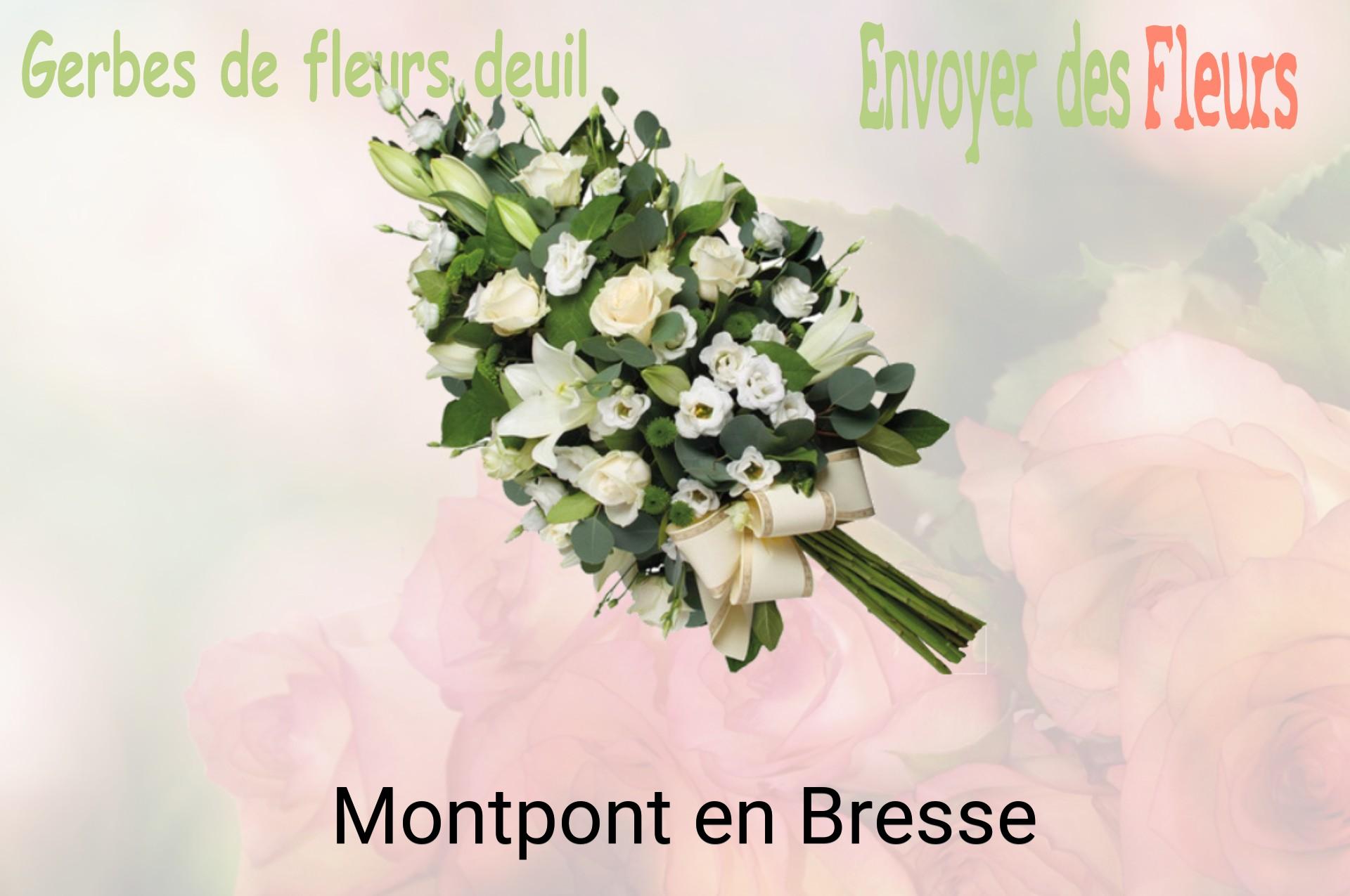 Gerbe de fleurs de deuil livrée à Montpont-en-Bresse
